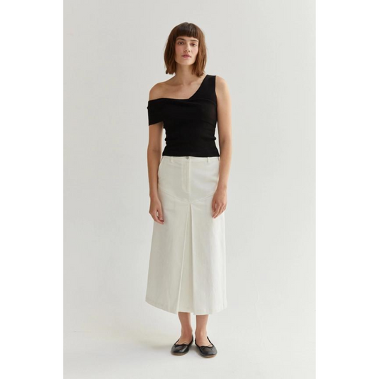 Ivory Dream Denim Skirt