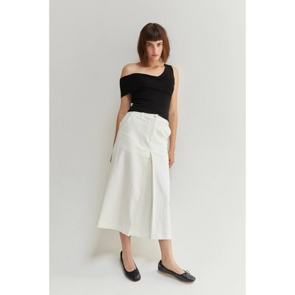 Ivory Dream Denim Skirt