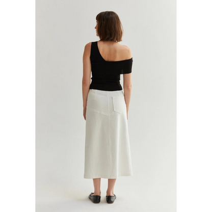 Ivory Dream Denim Skirt