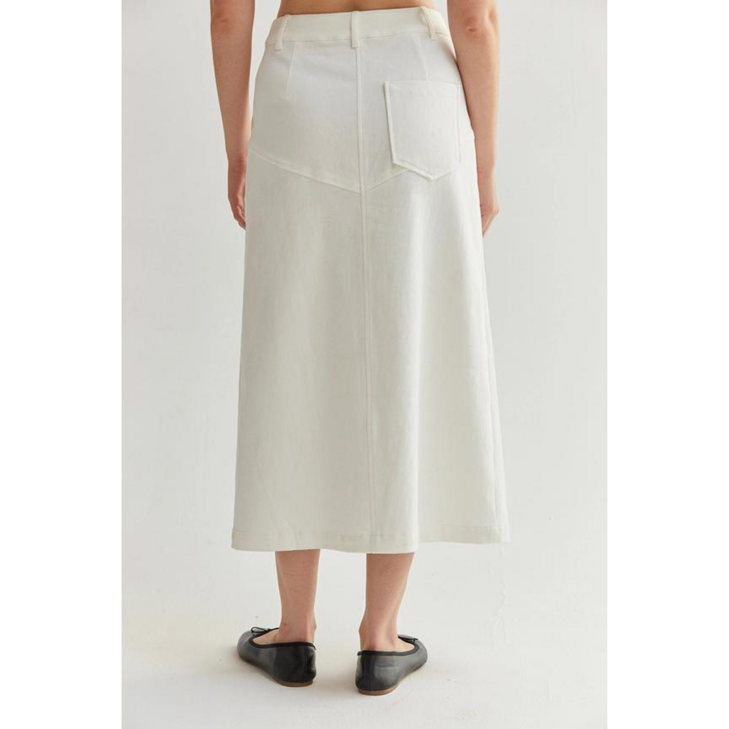 Ivory Dream Denim Skirt