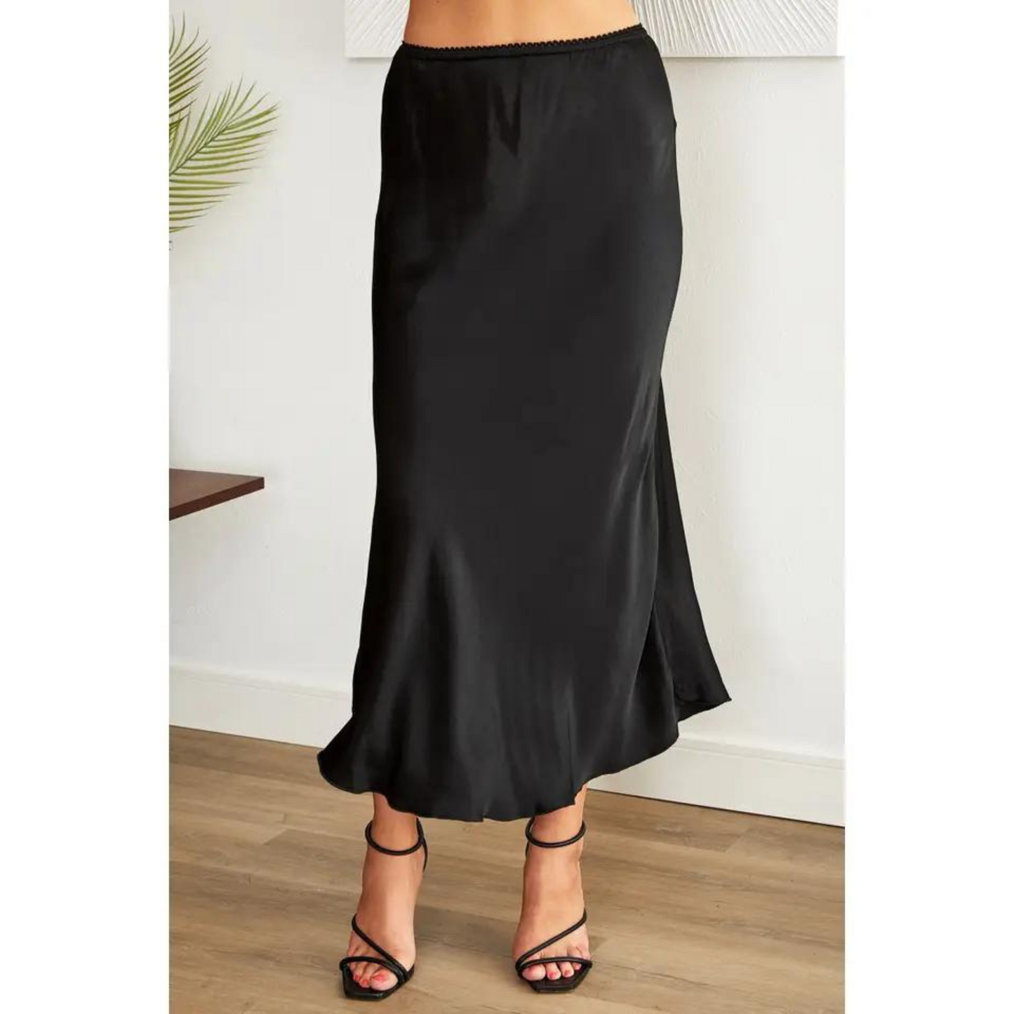 Italian Midi Slip Skirt