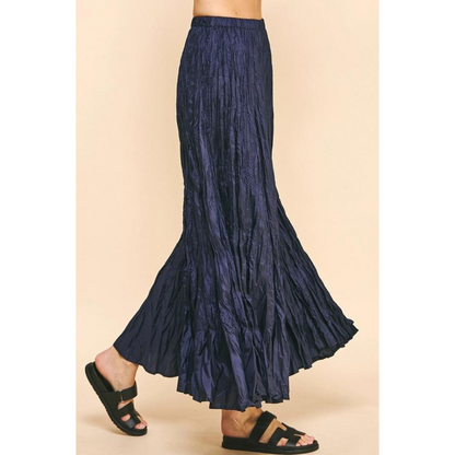 Crinkled Maxi Skirt