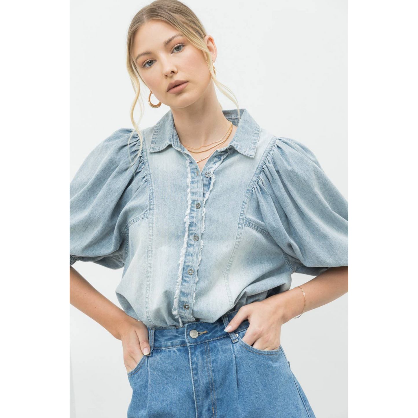 The Denim Blouse